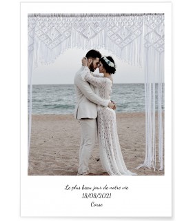 Affiche photo + texte portrait [personnalisable]
