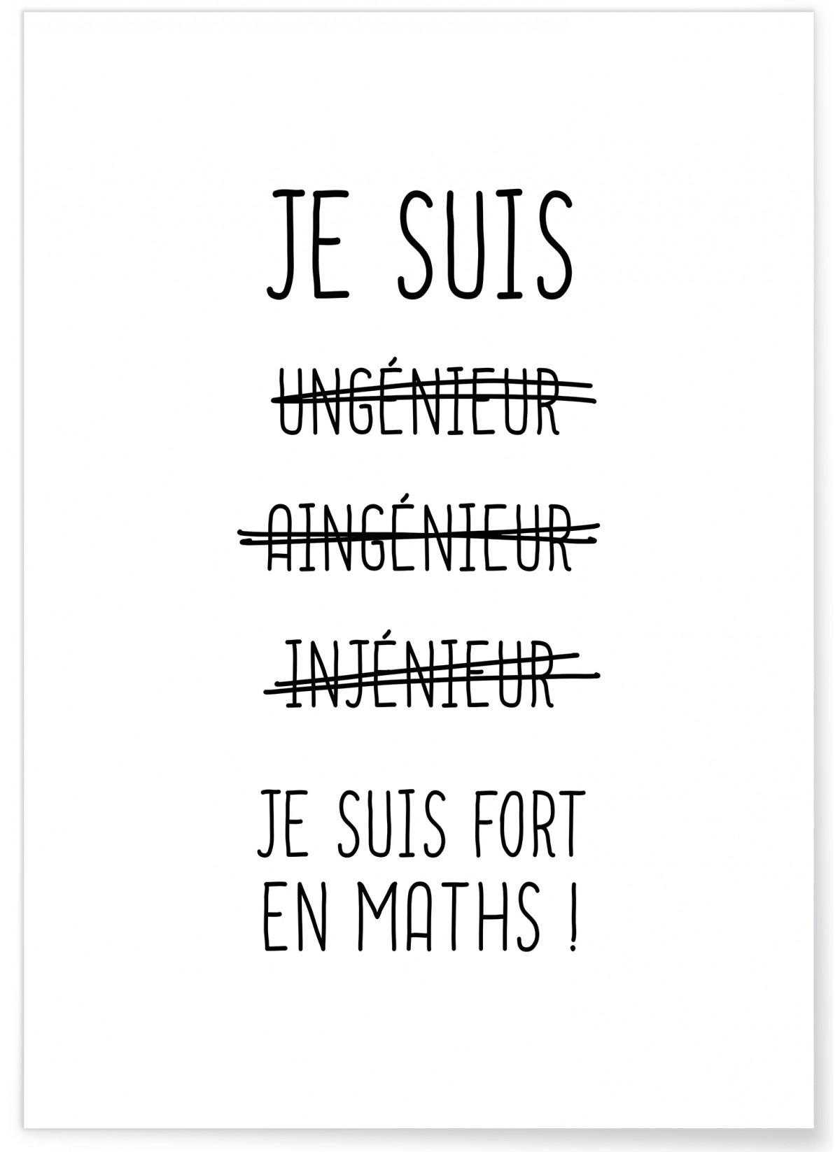 Affiche Fort en maths