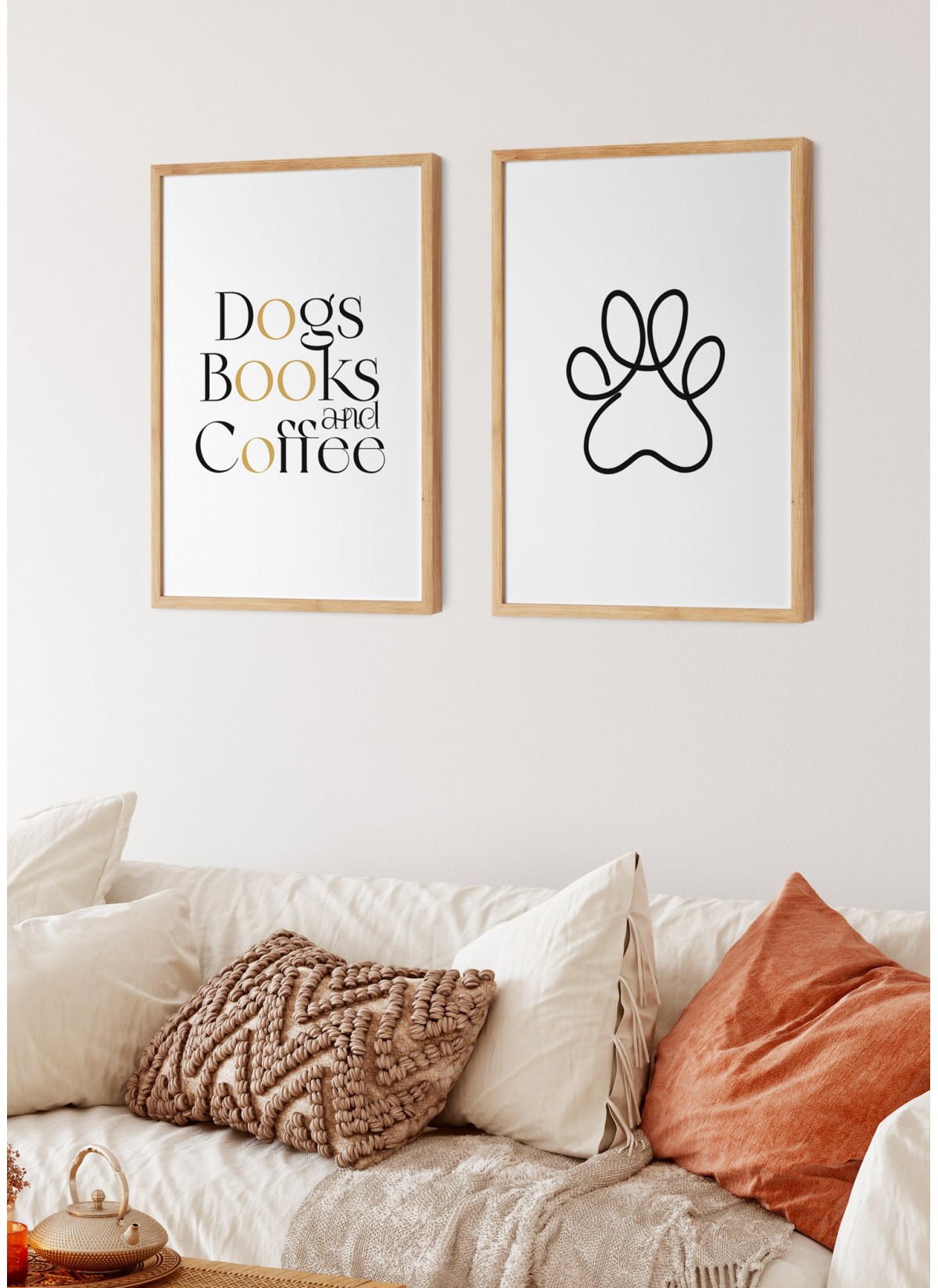 Affiche Line Art Paws