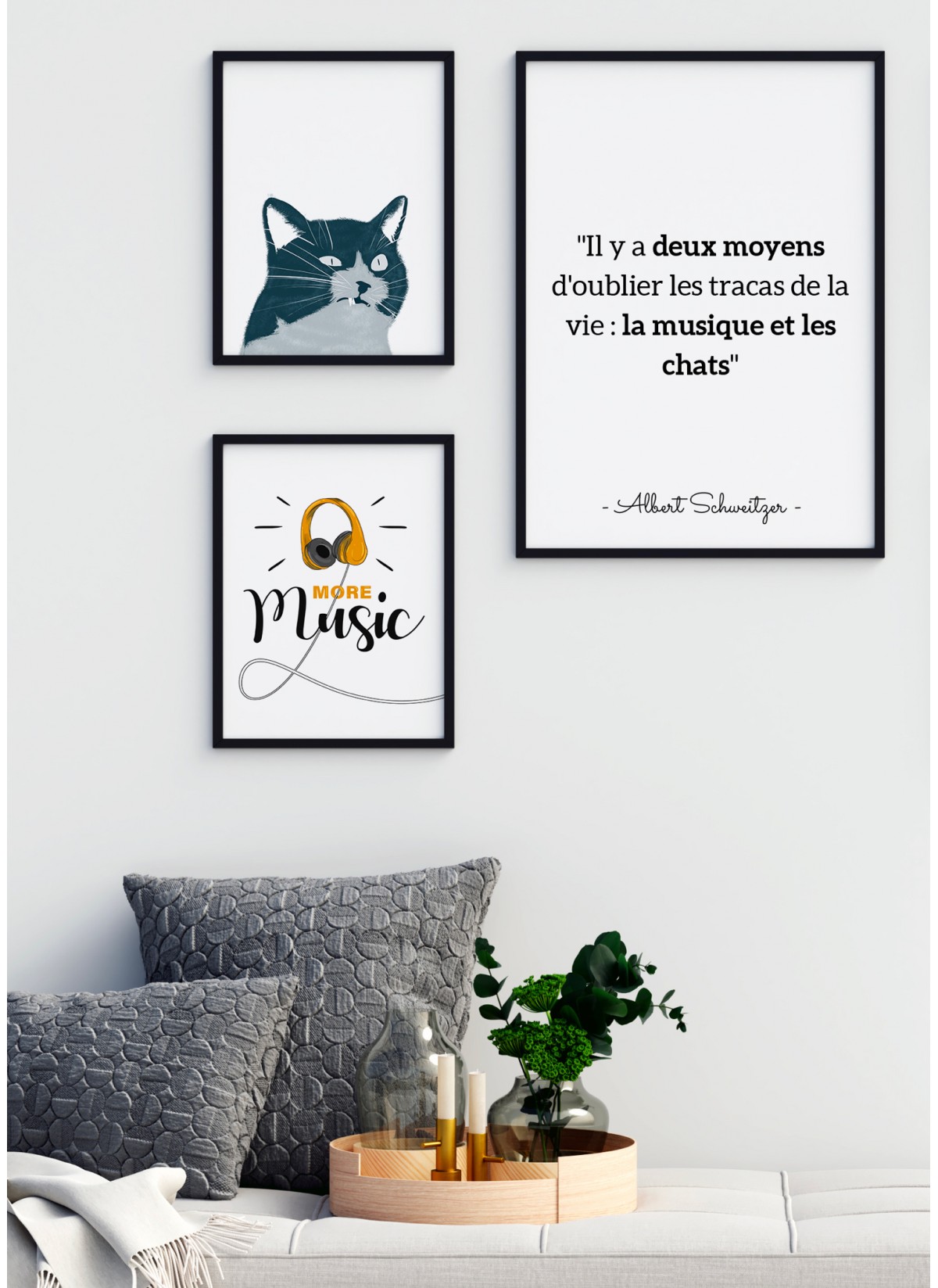 Affiche citation Albert Schweitzer "Il y a deux moyens..."