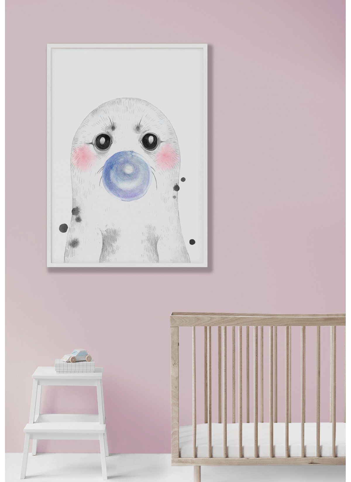 Affiche Bulle de Phoque Bleue