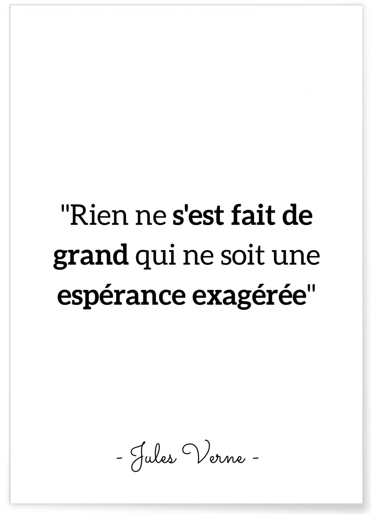 Affiche citation Jules Verne "Rien ne s'est fait..."