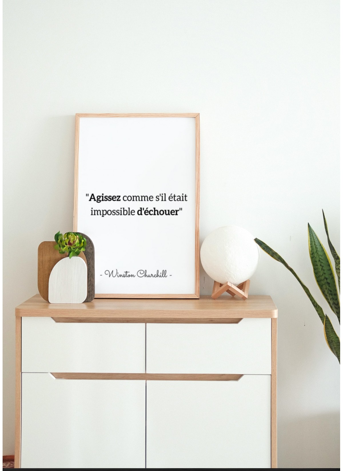 Affiche citation Winston Churchill "Agissez comme s'il était..."
