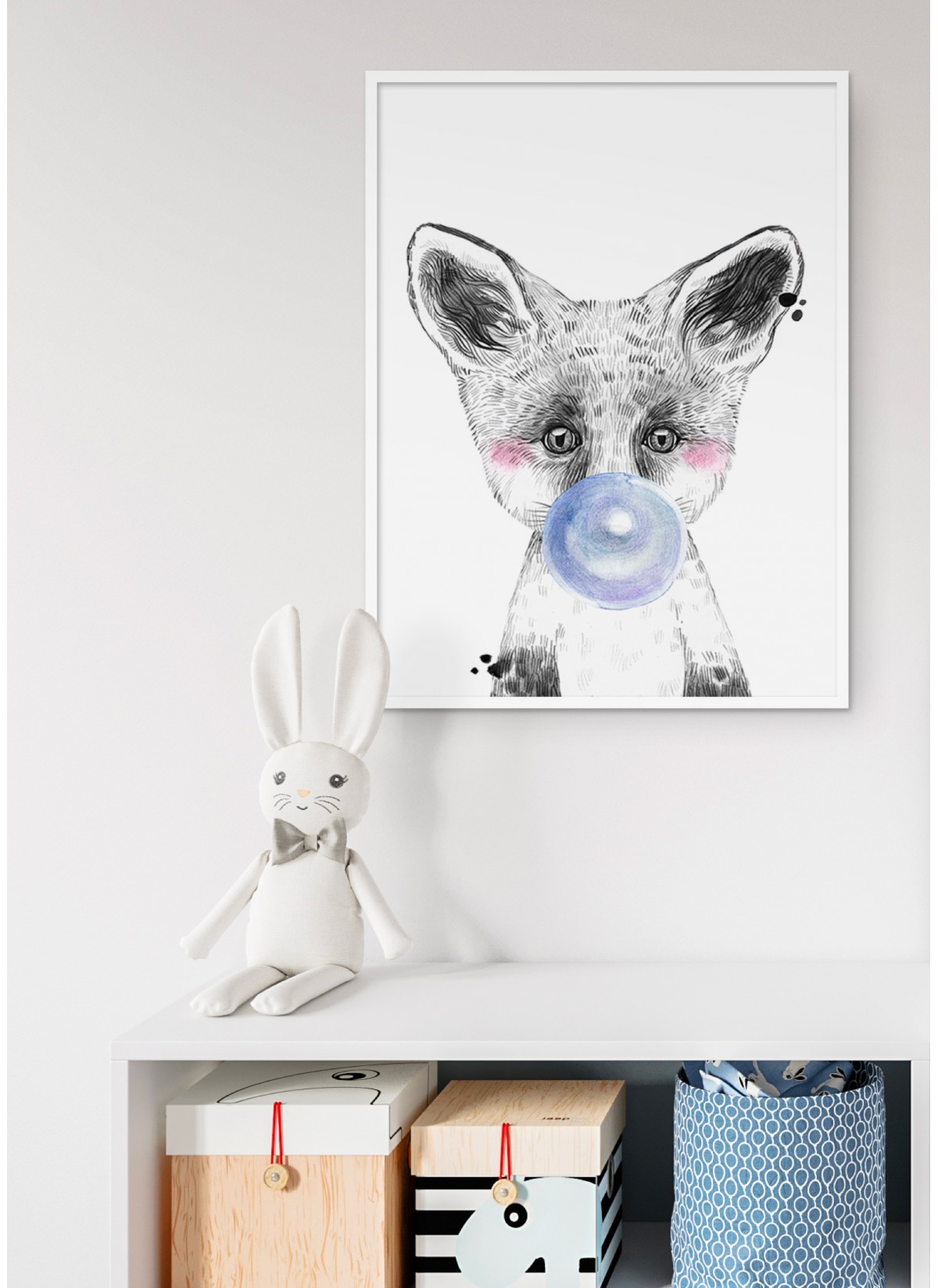 Affiche Bulle de Renard Bleue