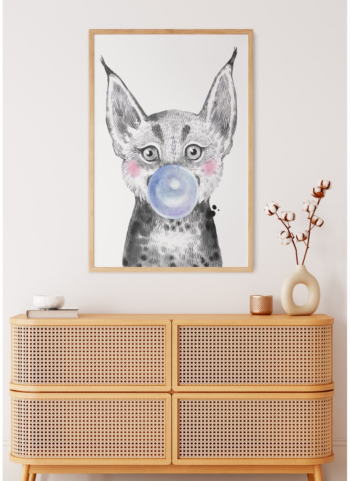 Affiche Bulle de Lynx Bleue