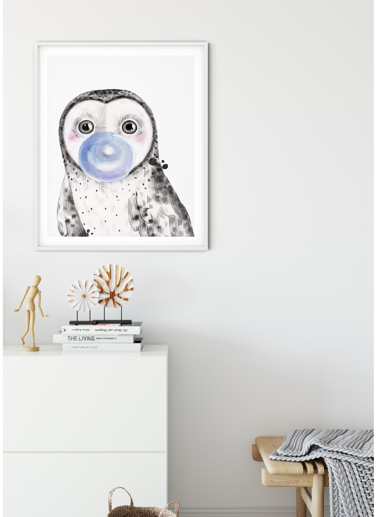 Affiche Bulle de Chouette Bleue