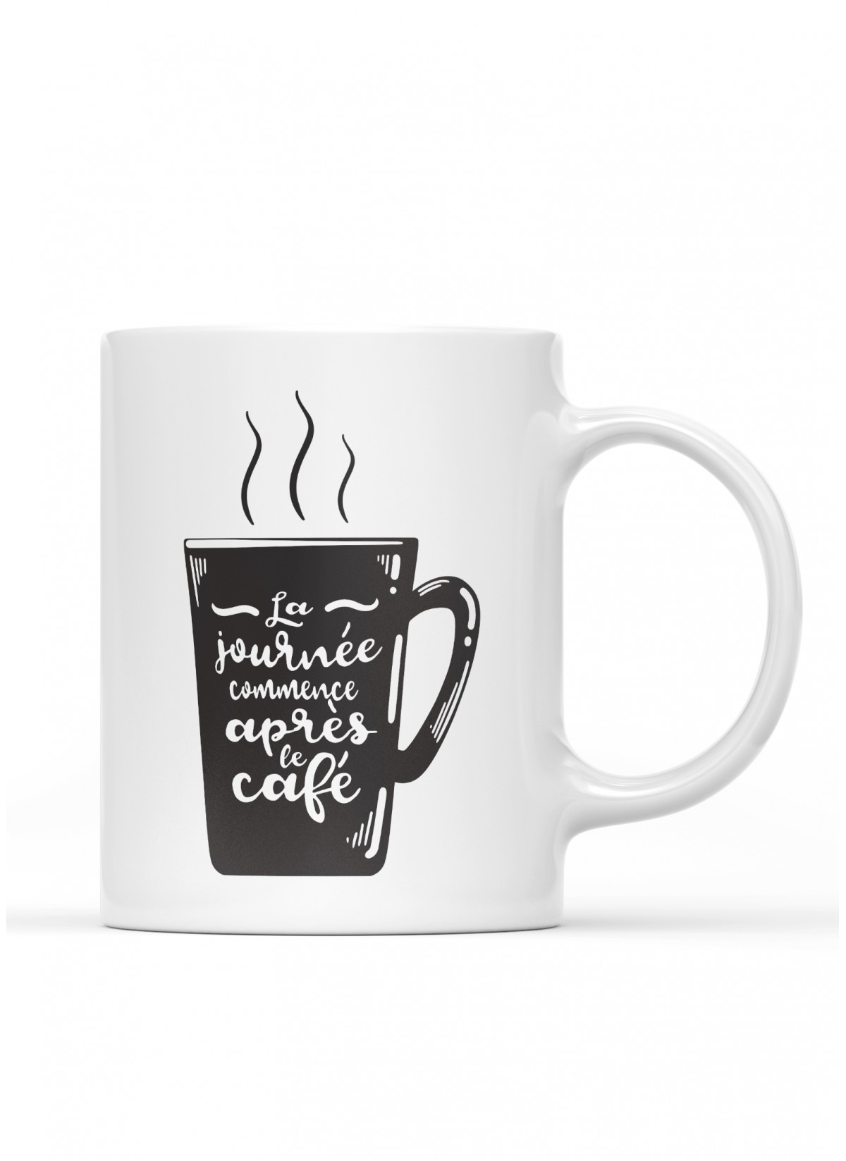 Mug "La journée commence après le café"