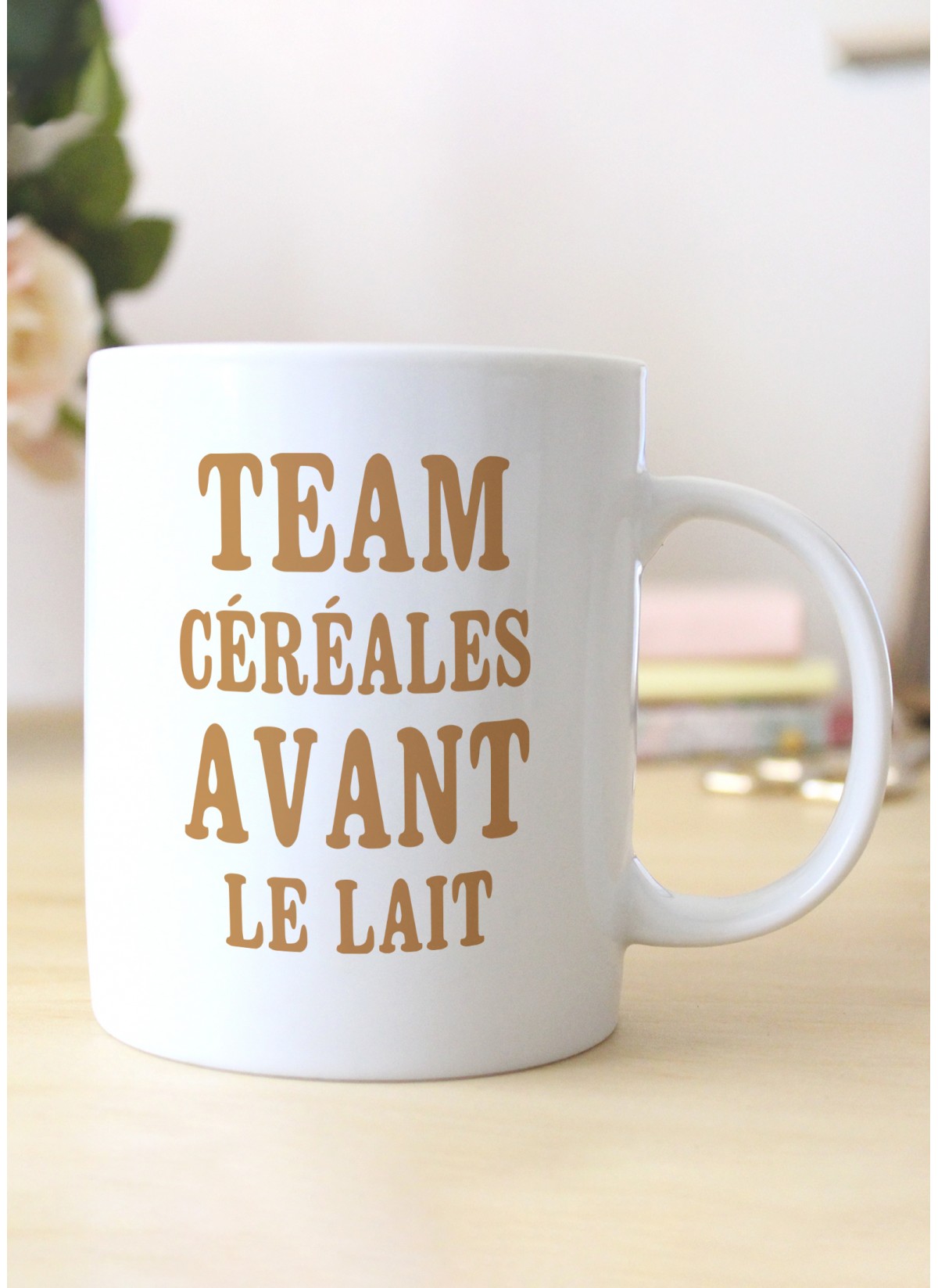 Mug "Team céréales avant le lait"