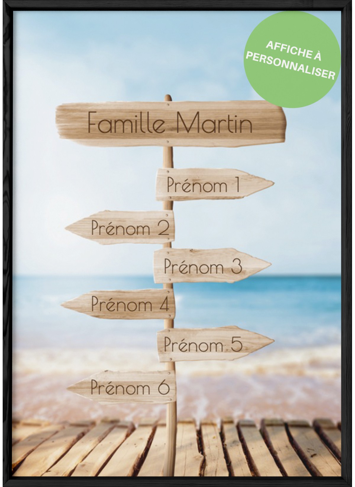 Affiche Panneau Famille [personnalisable]