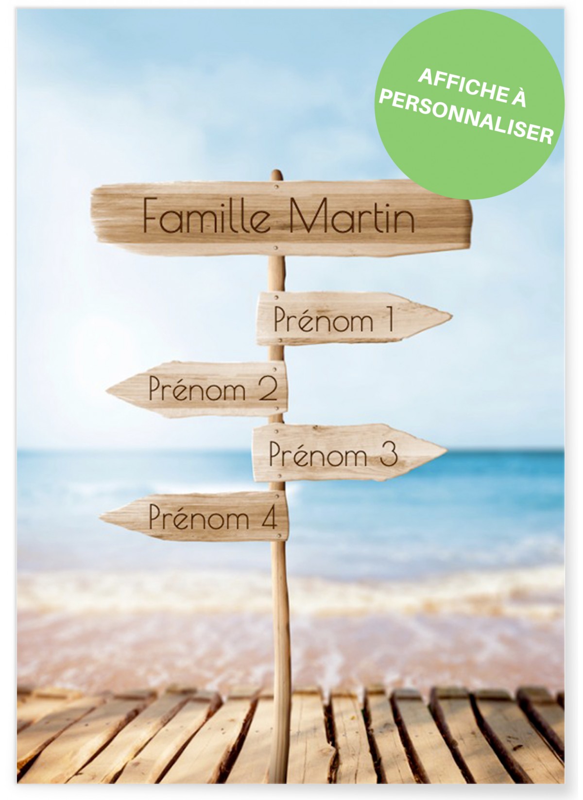 Affiche Panneau Famille [personnalisable]