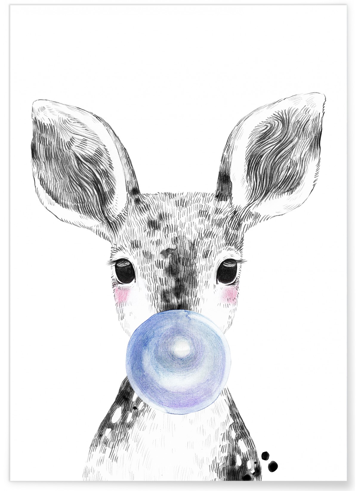 Affiche Bulle de Biche Bleue