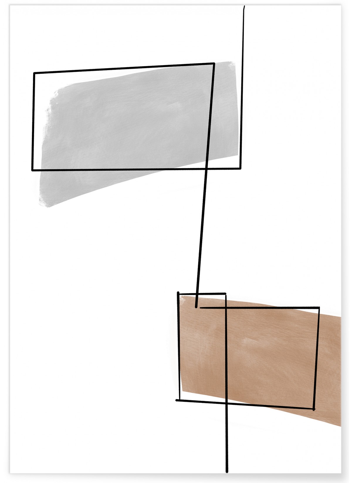 Affiche Abstract Ligne Continue 1