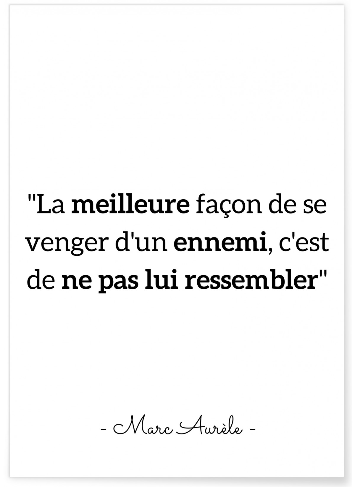Affiche citation Marc Aurèle "la meilleure façon..."