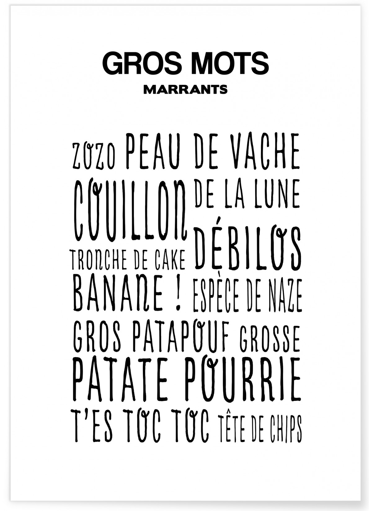 Affiche Gros Mots Marrants