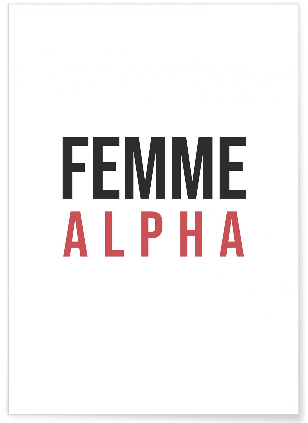 Affiche Femme Alpha