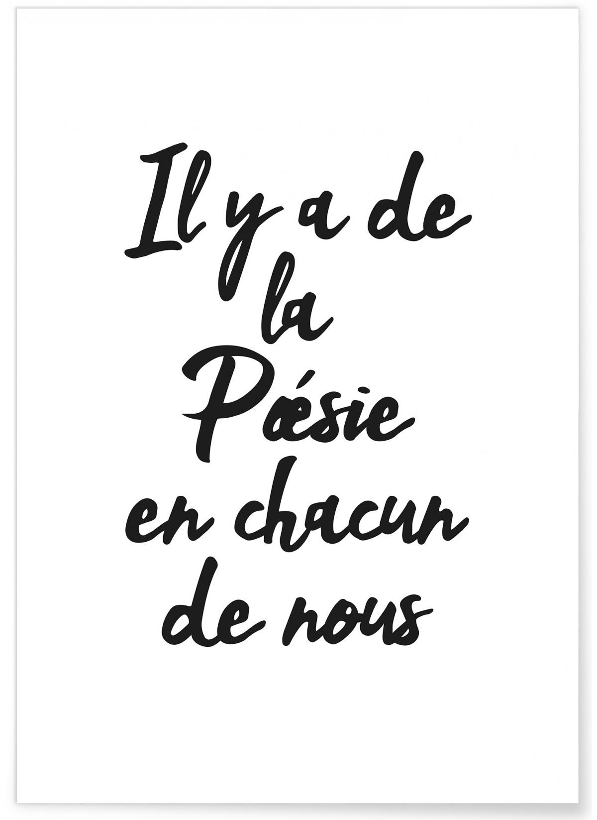 Affiche Il y a de la poésie en chacun de nous