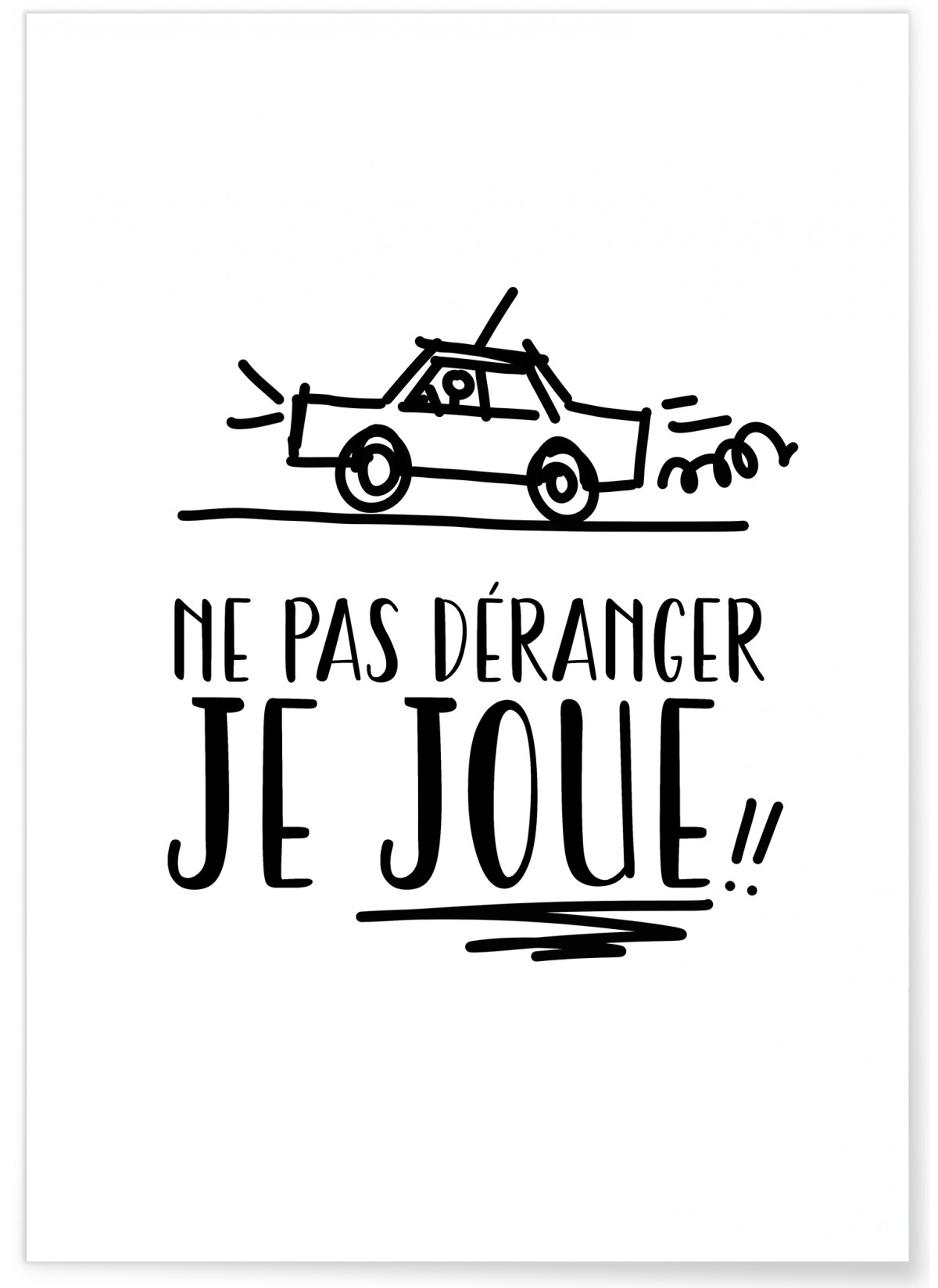 Poster "Ne pas déranger, je joue 2"