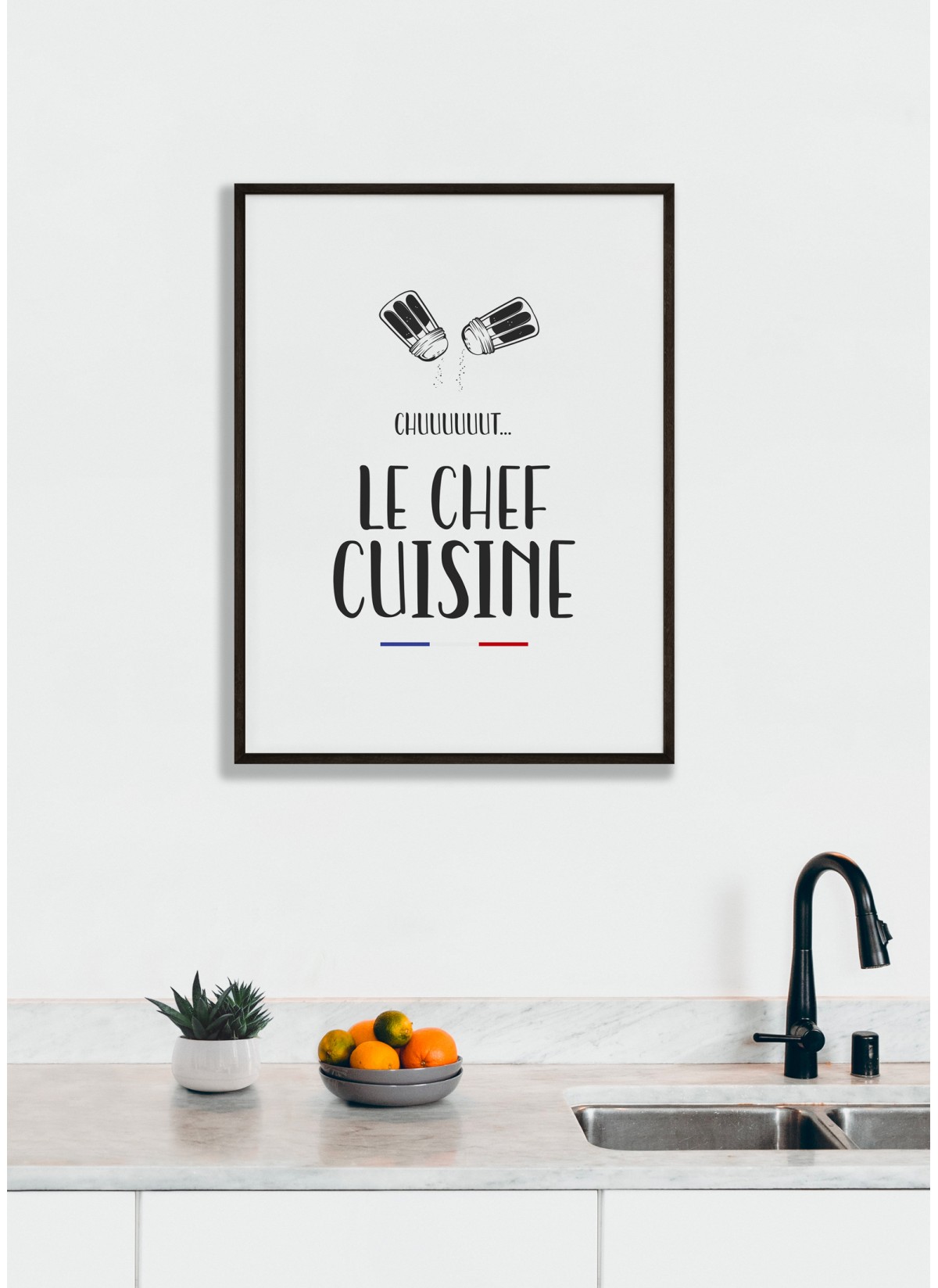 Affiche "Le chef cuisine"