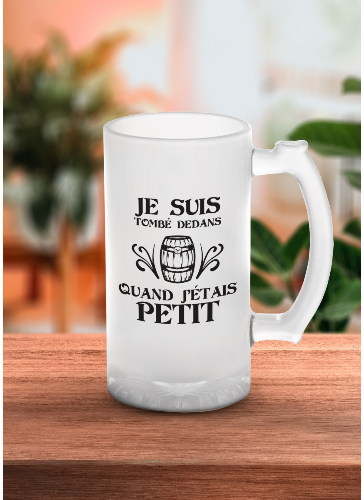 Chope de bière "Je suis tombé dedans..."