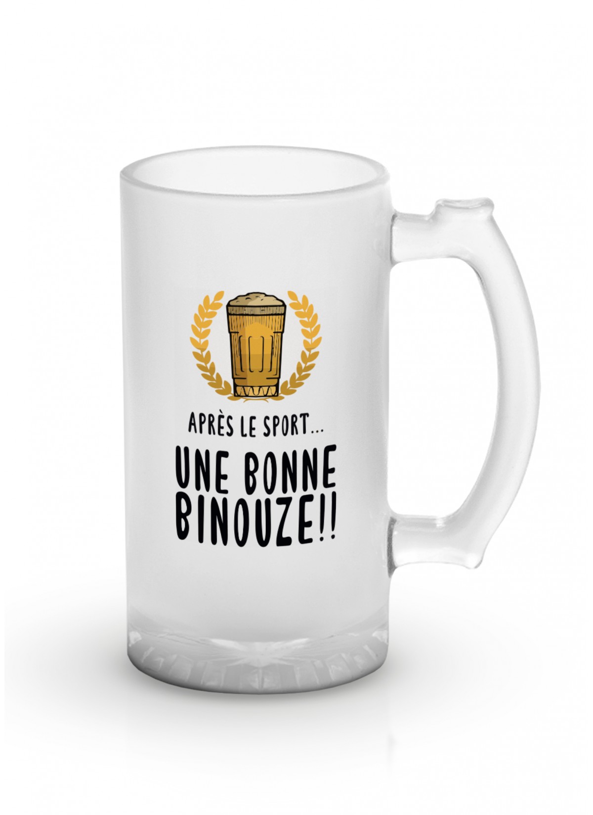 Chope de bière "Après le sport..."