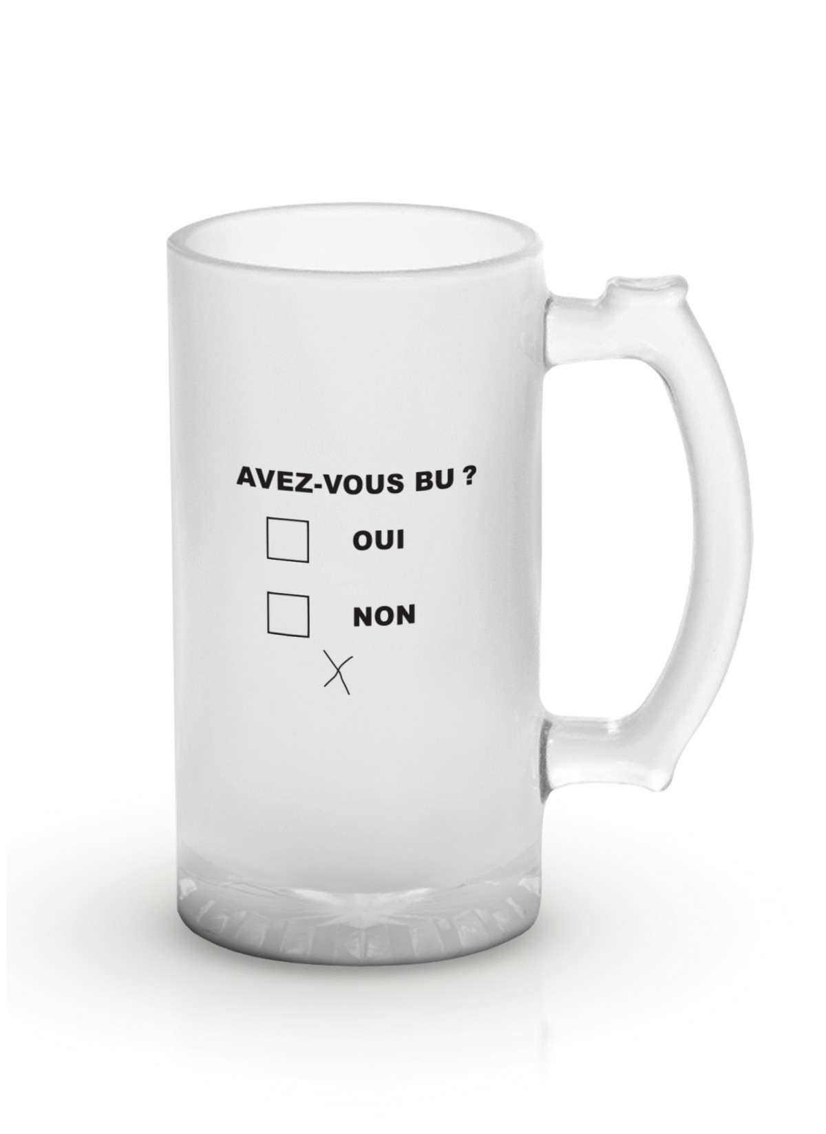 Chope de bière "Avez-vous bu ?"