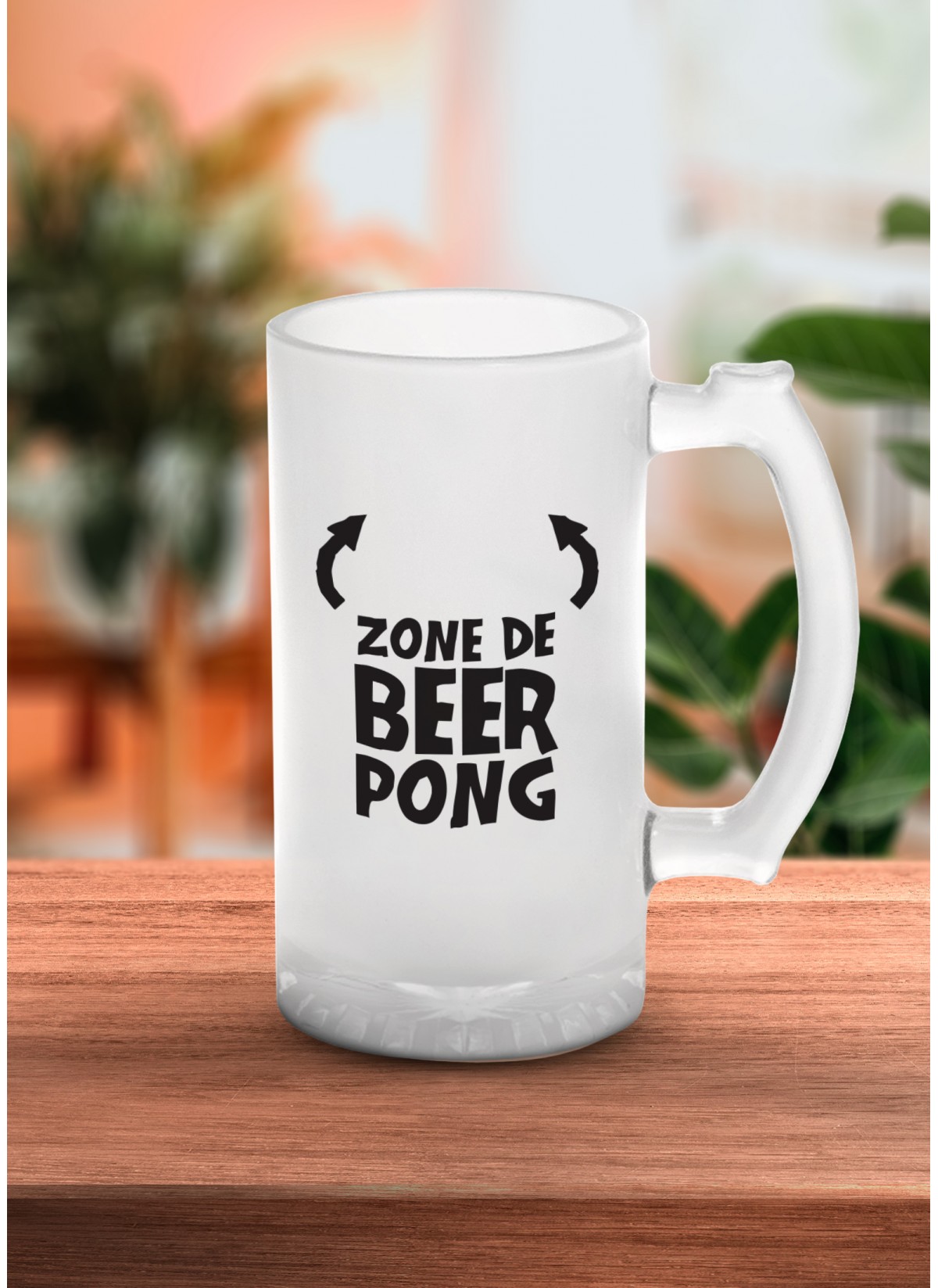 Chope de bière "Zone de Beer Pong"