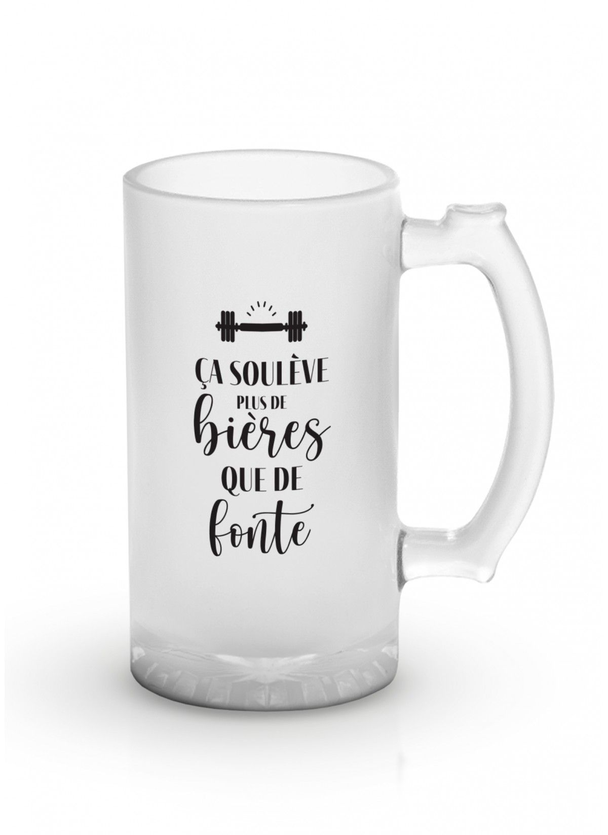 Chope de bière "Ça soulève plus de bières..."
