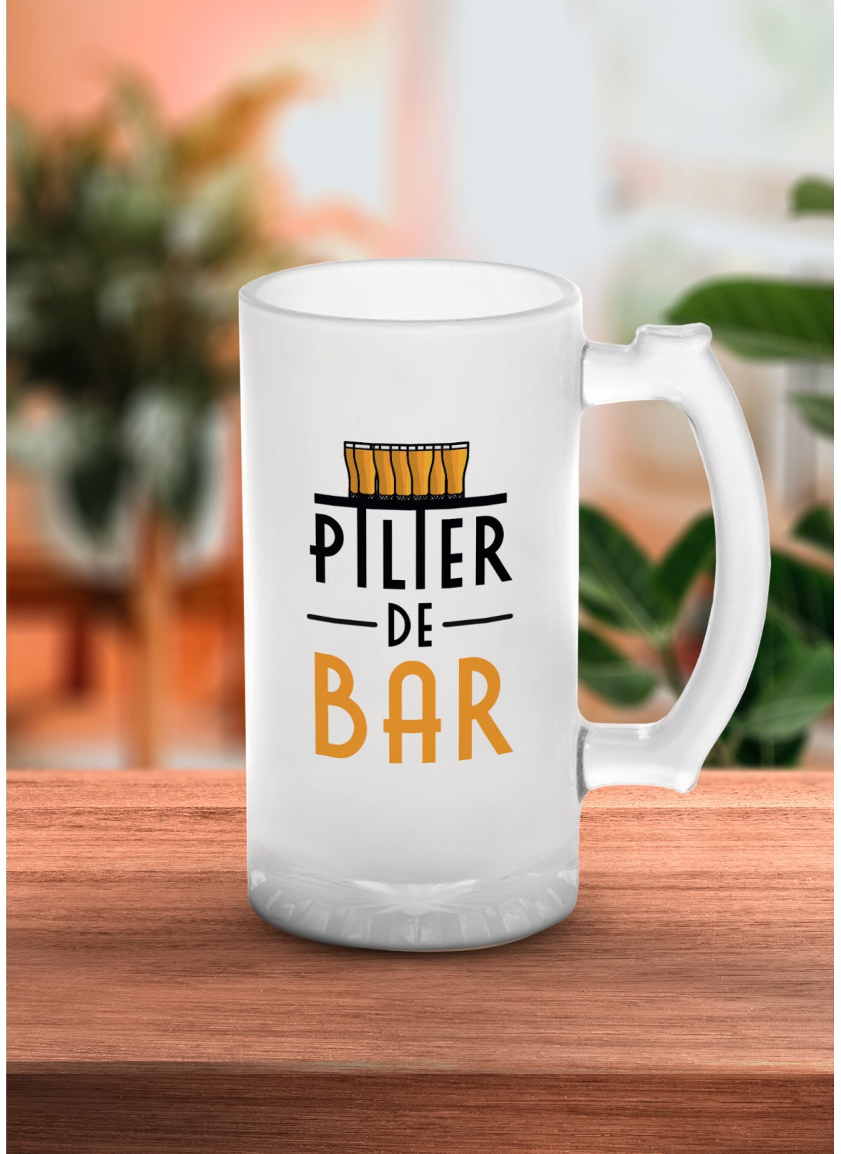 Chope de bière "Pilier de Bar"