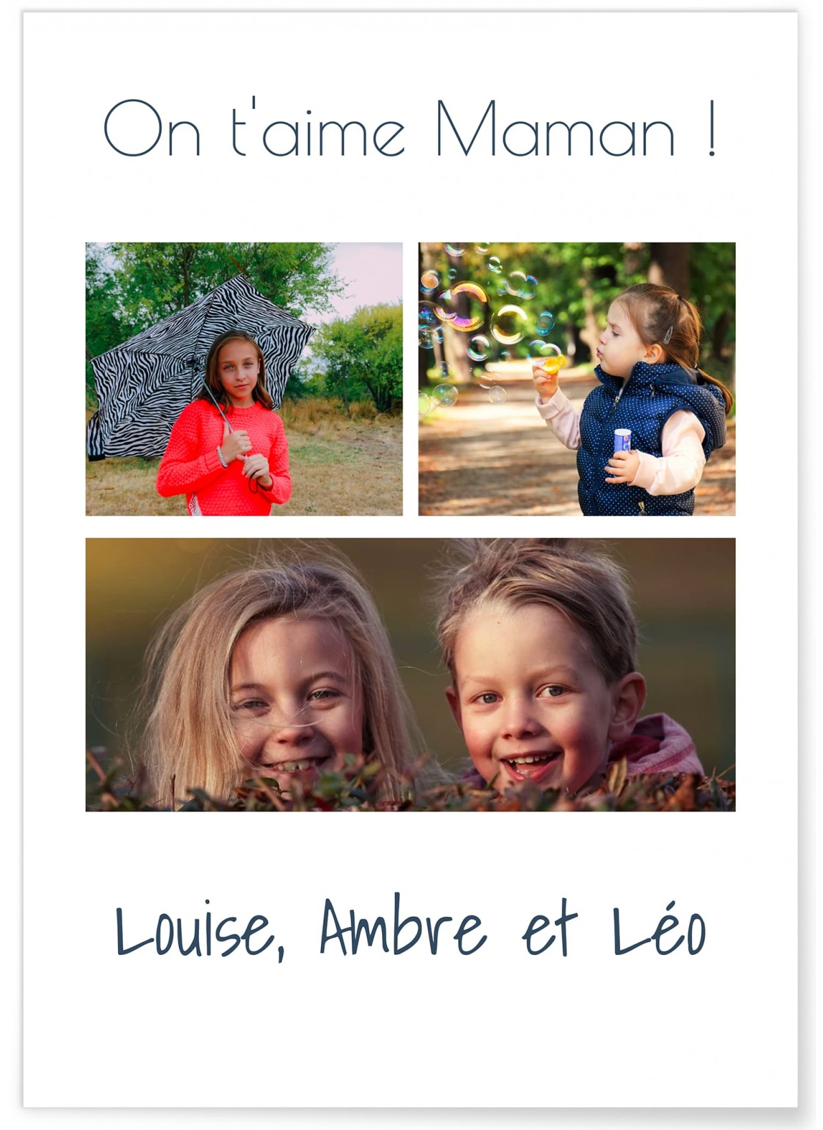 Affiche maman personnalisable avec photos, idée cadeau pour maman