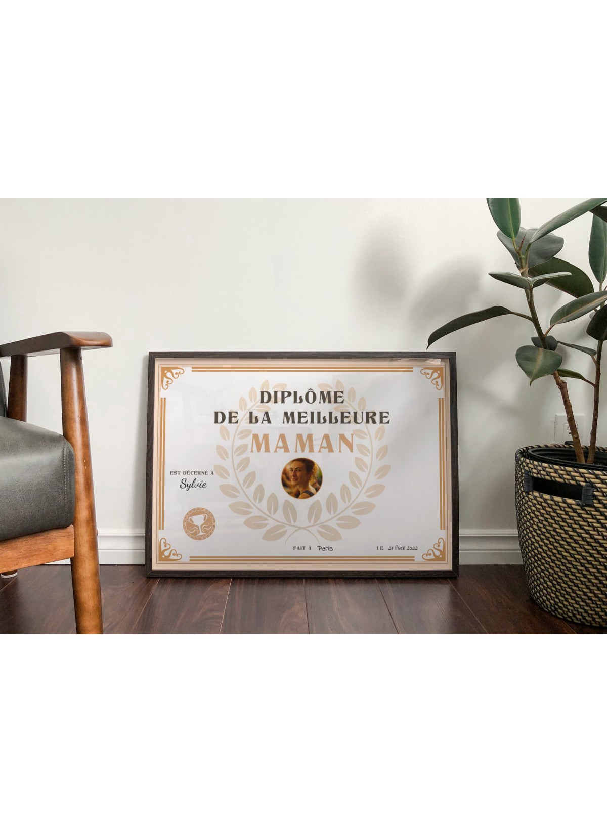 Affiche diplôme meilleure maman, idée cadeau originale