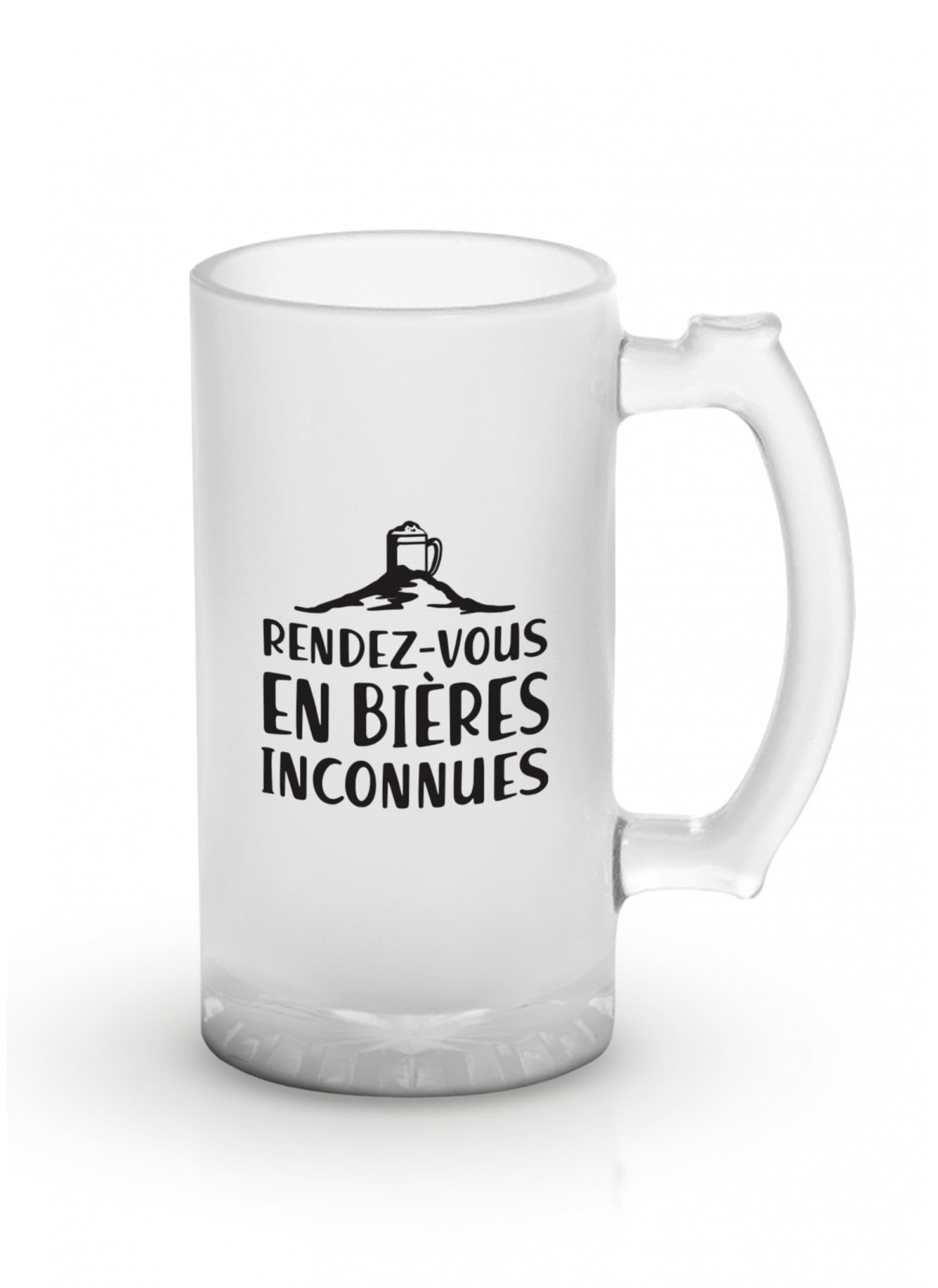 Chope de bière "Rendez-vous en bières inconnues"