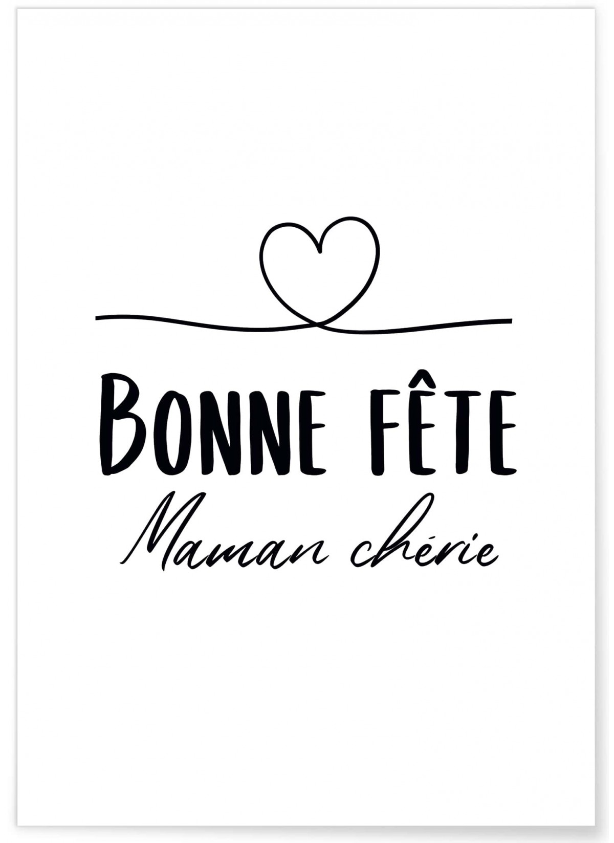 Affiche "Bonne fête maman chérie..."