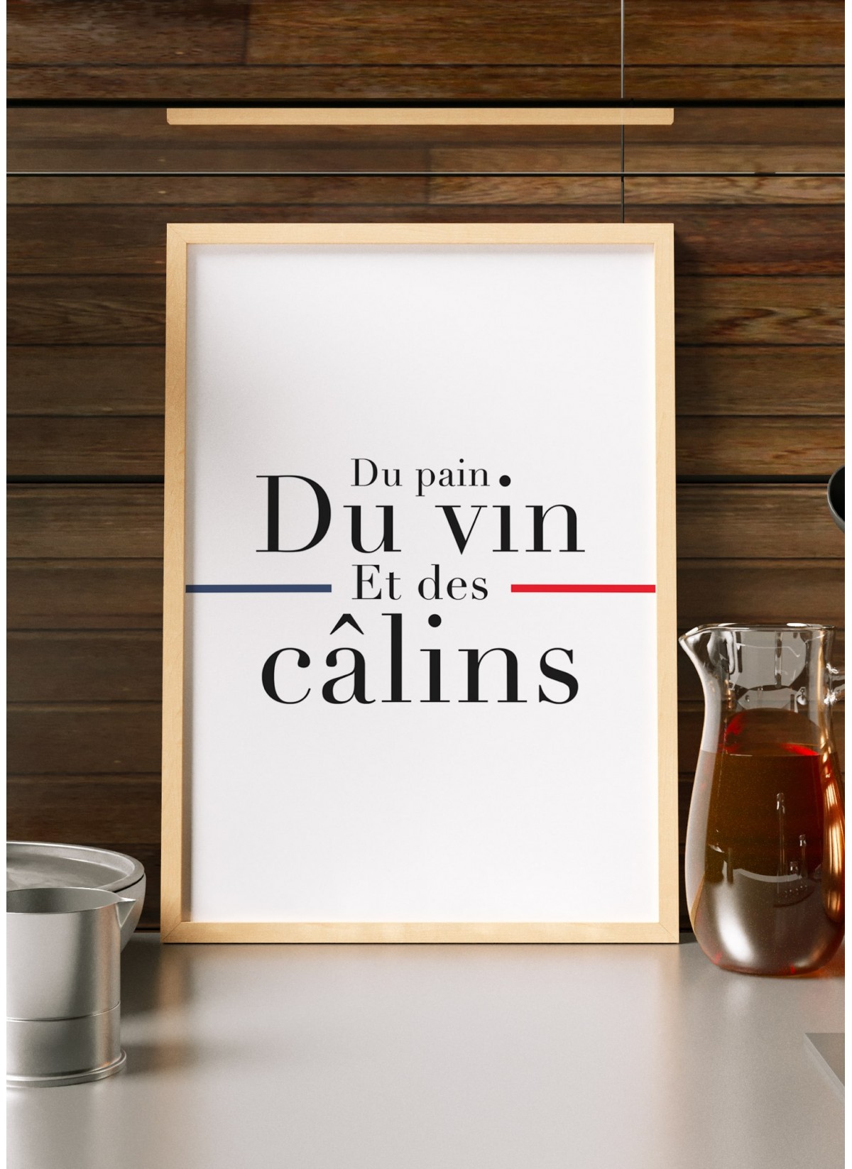 Affiche "Du pain, du vin et des câlins..."