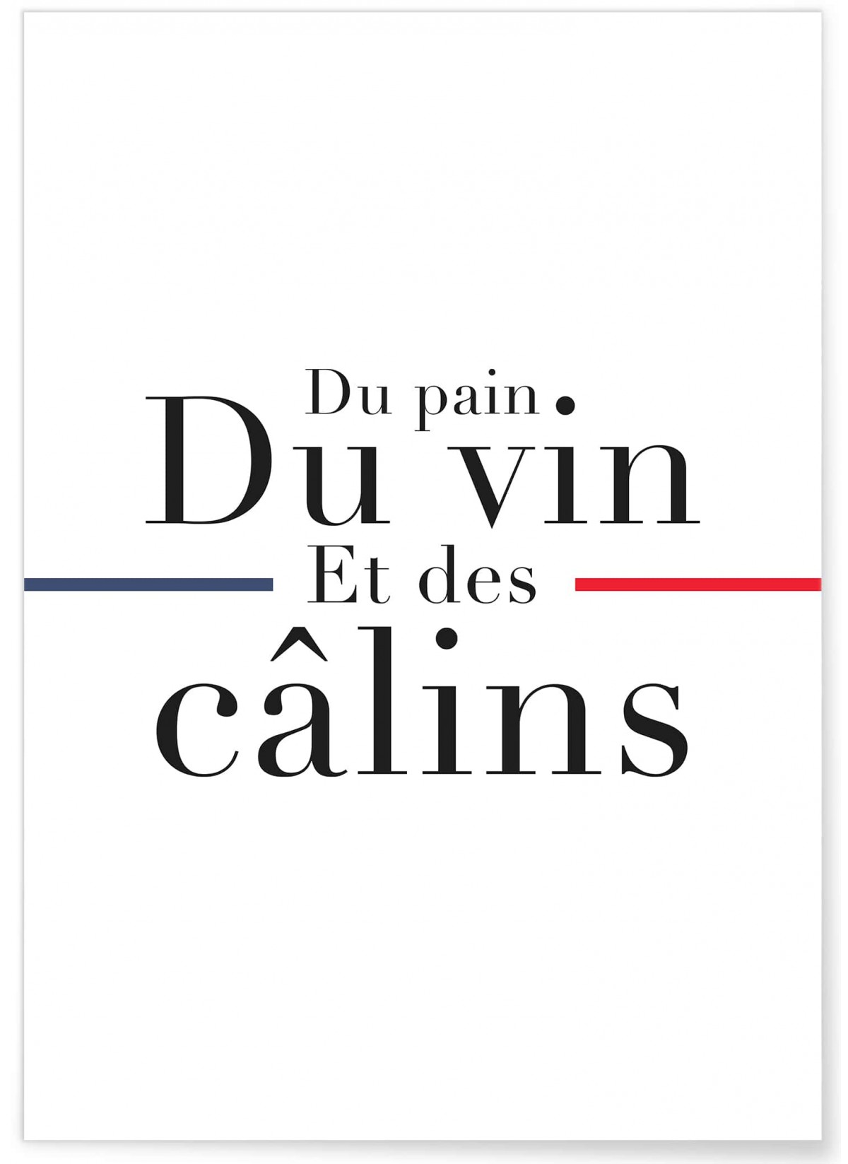 Affiche "Du pain, du vin et des câlins..."