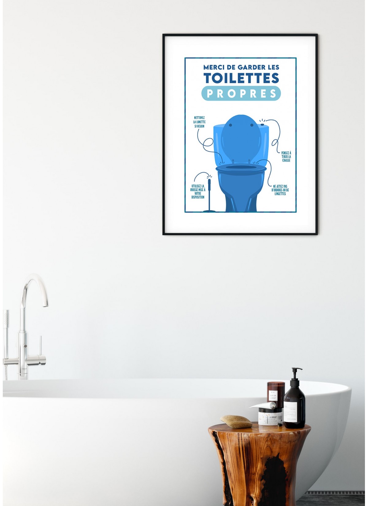 Affiche "Toilettes Propres"