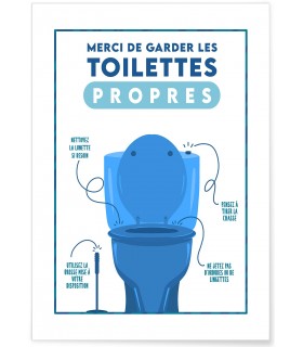 Affiche "Toilettes Propres"