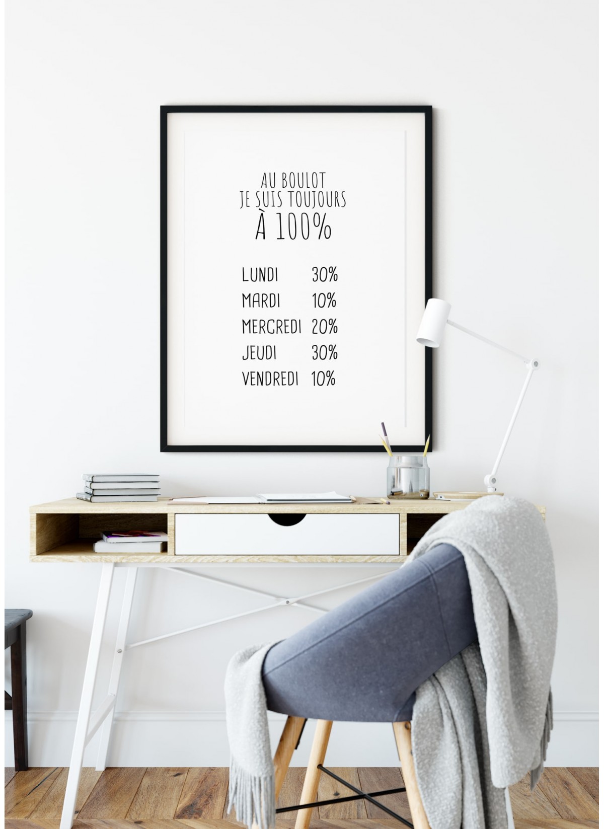 Affiche "100% au boulot"