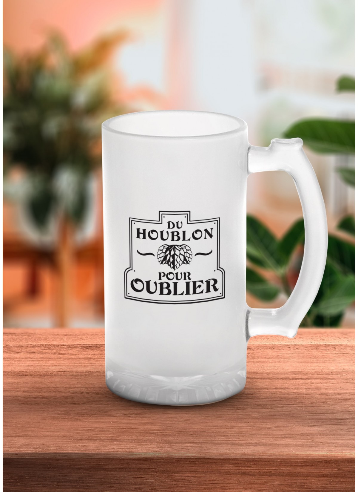 Chope de bière "Du houblon pour oublier"