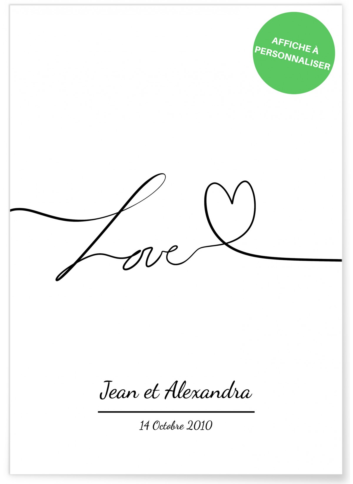 Affiche Couple [personnalisable]
