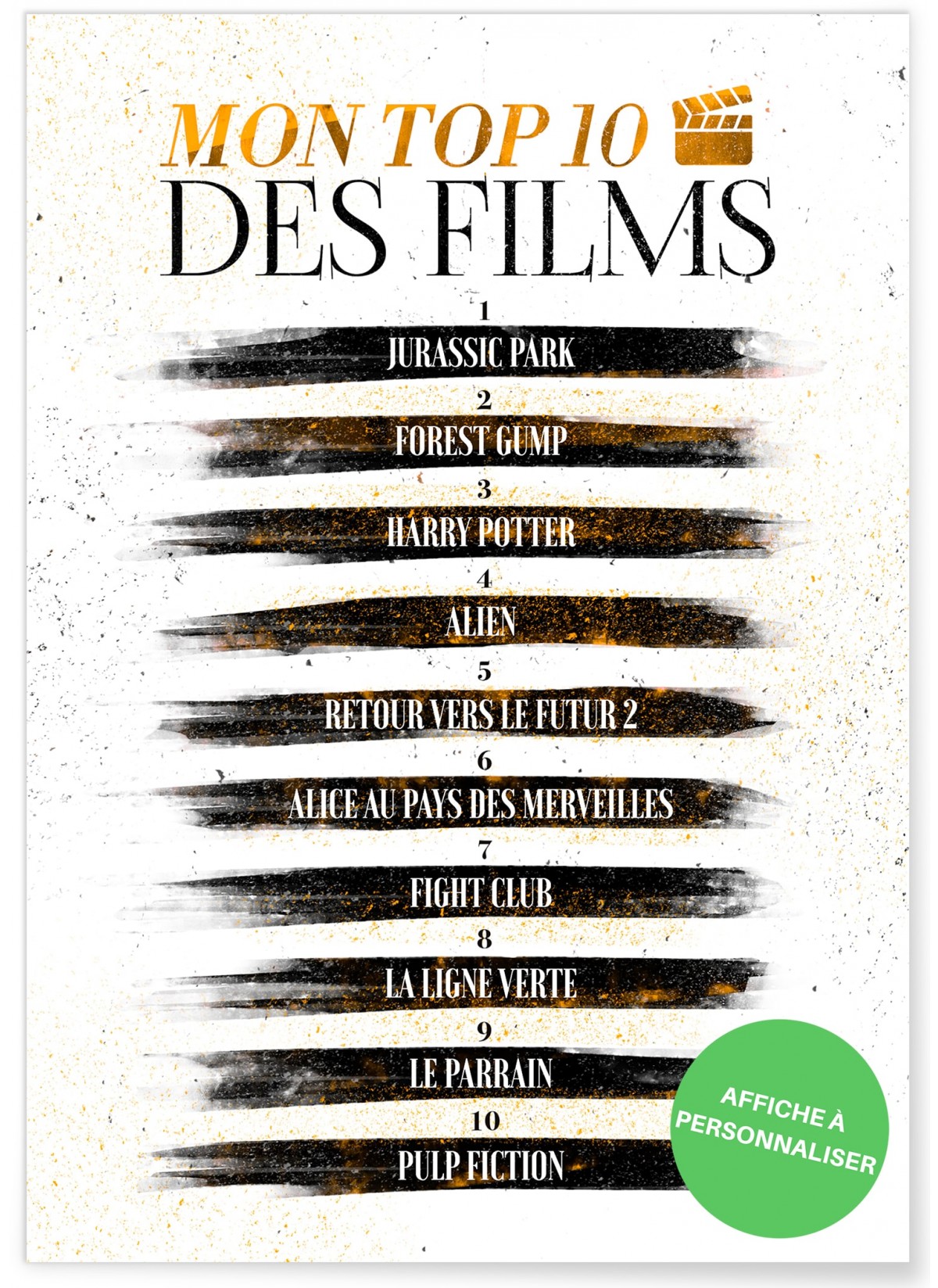 Affiche mon top10 des films [personnalisable]