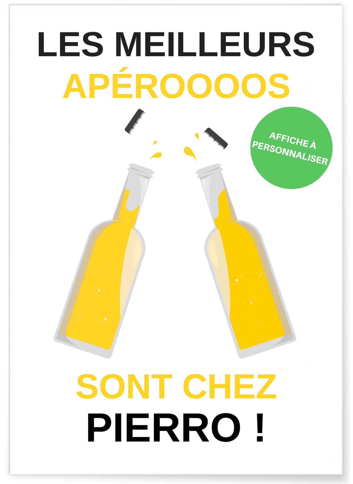 Affiche "Les meilleurs apéros" [personnalisable]
