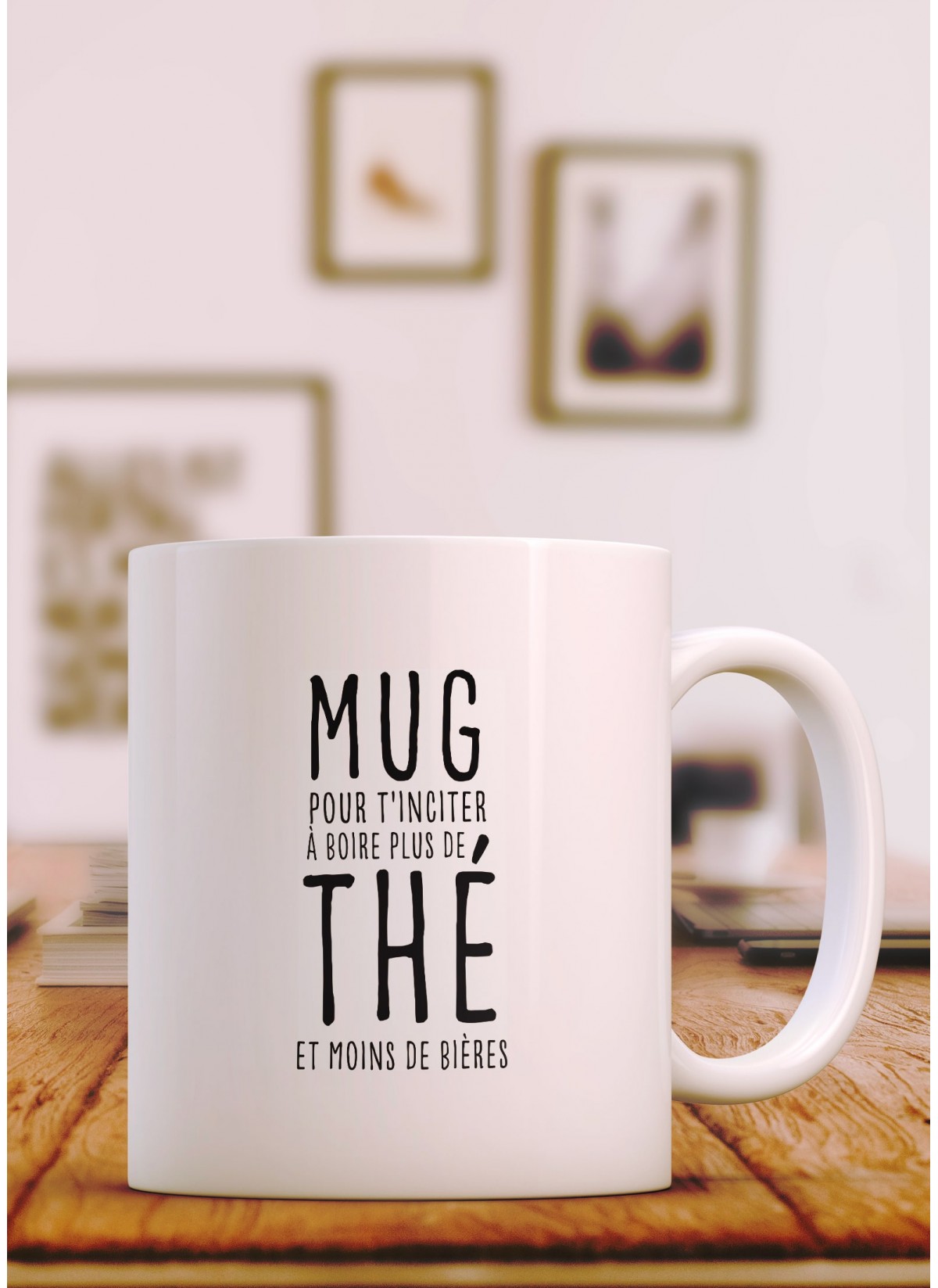 Mug "Boire plus de thé que de bières", accessoire à offrir | L’Afficherie