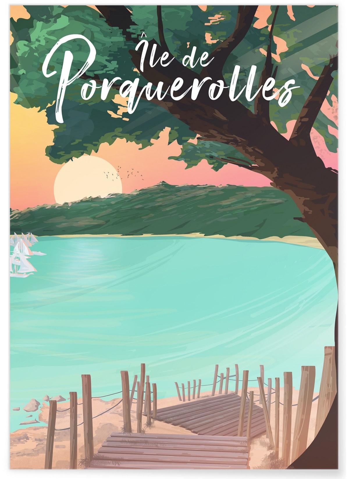 Affiche Île de Porquerolles