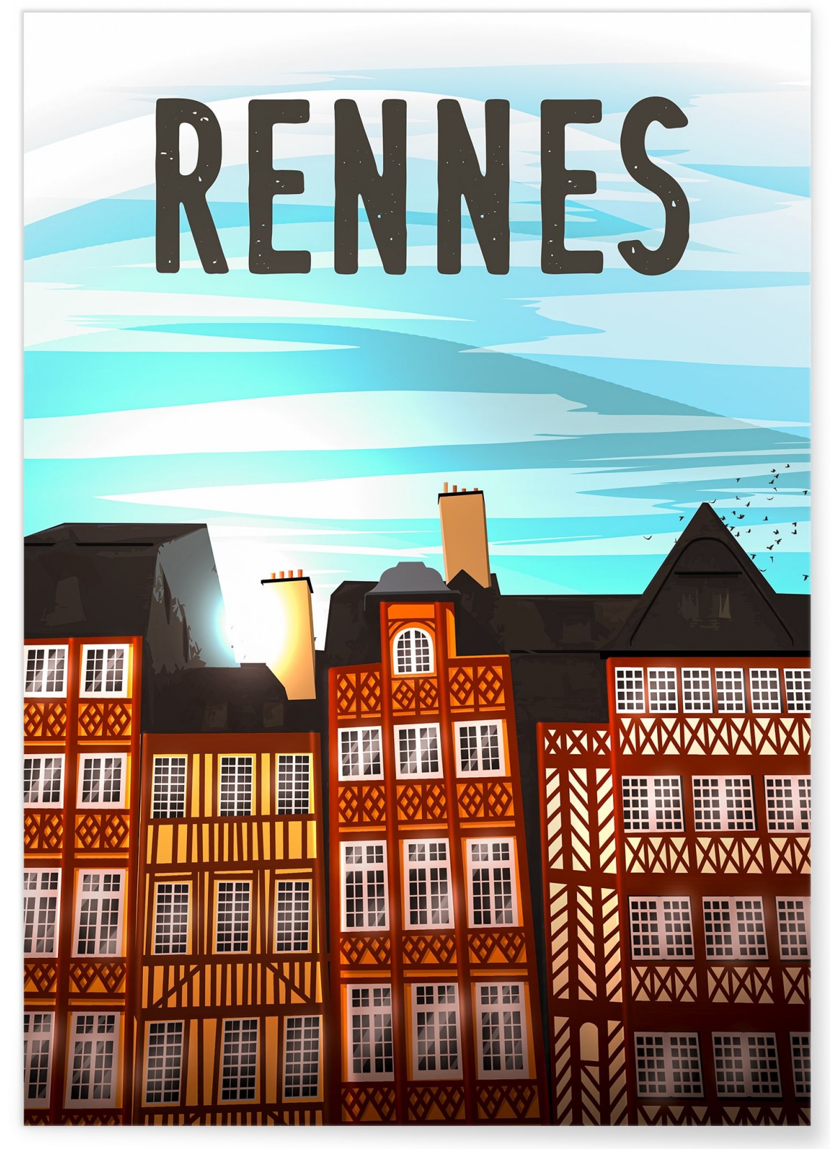 Affiche Rennes jour