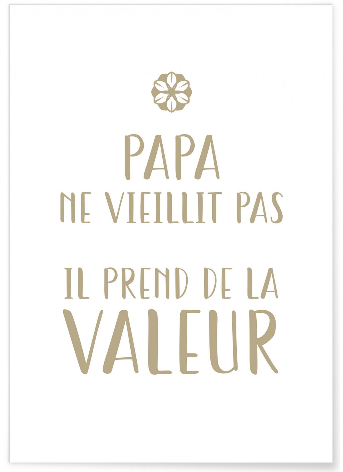 Affiche "Papa ne vieillit pas"