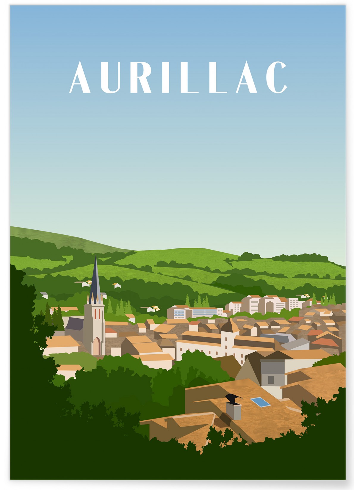 Affiche ville Aurillac