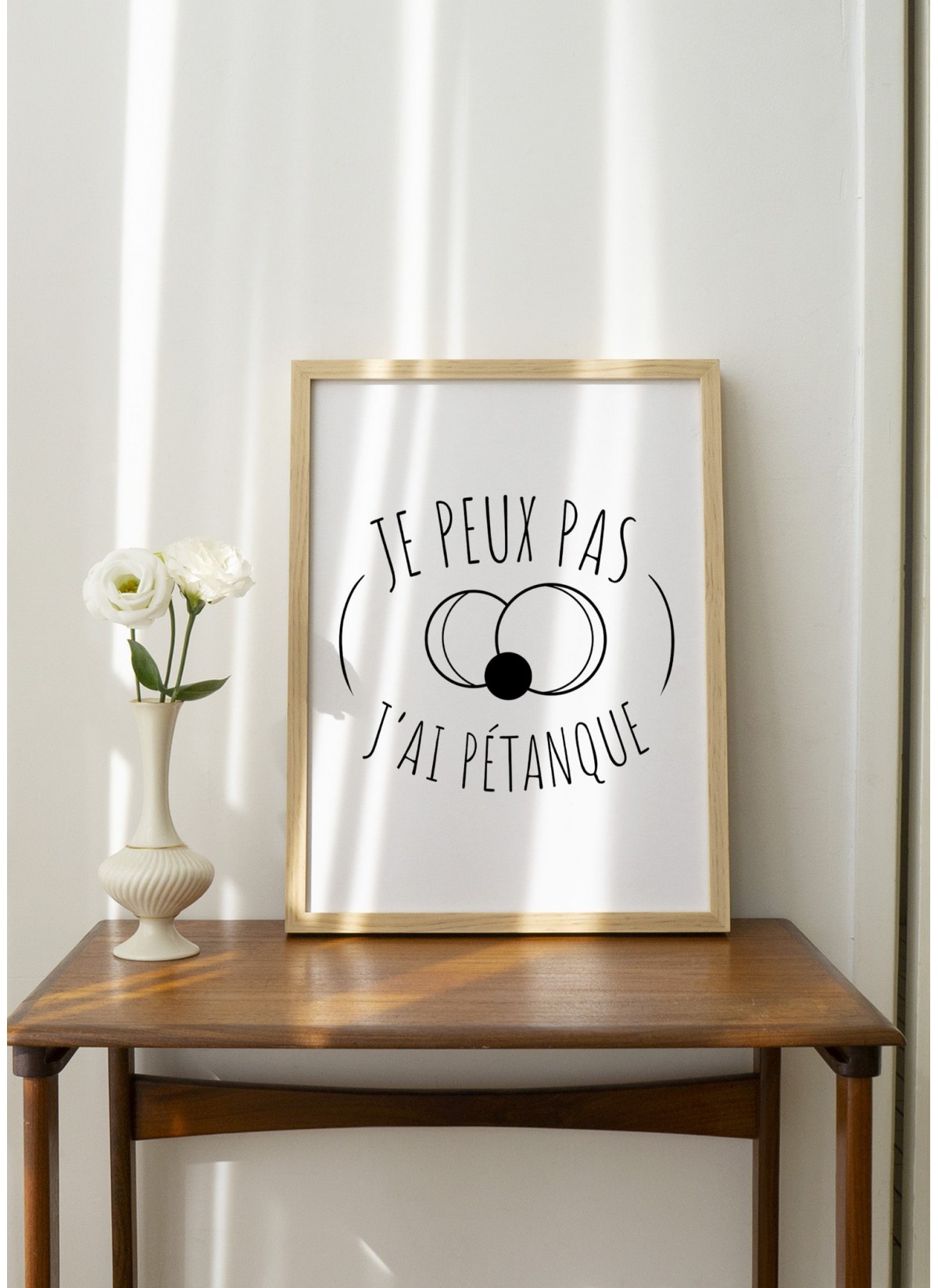 Poster "Je peux pas j'ai pétanque"