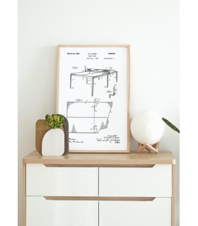Affiche "Brevet Table de ping pong"