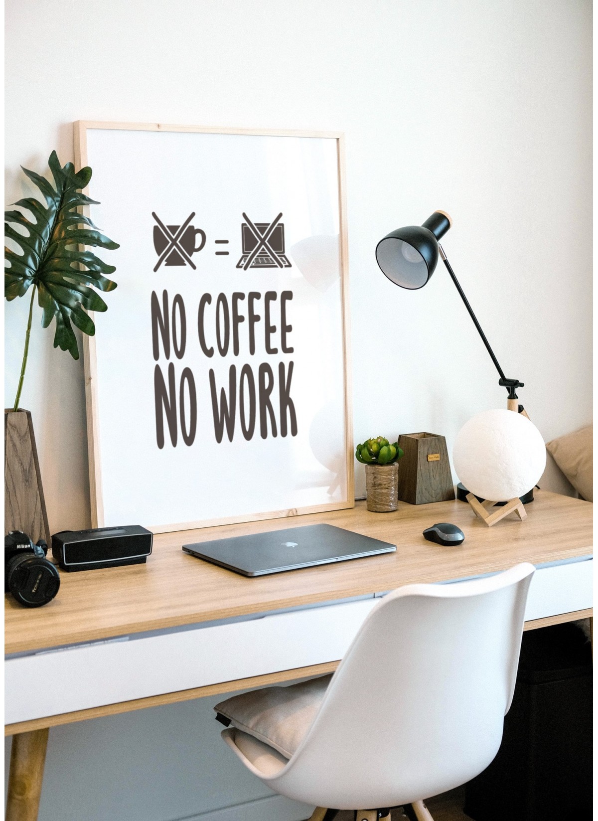 Affiche "No coffee no work"