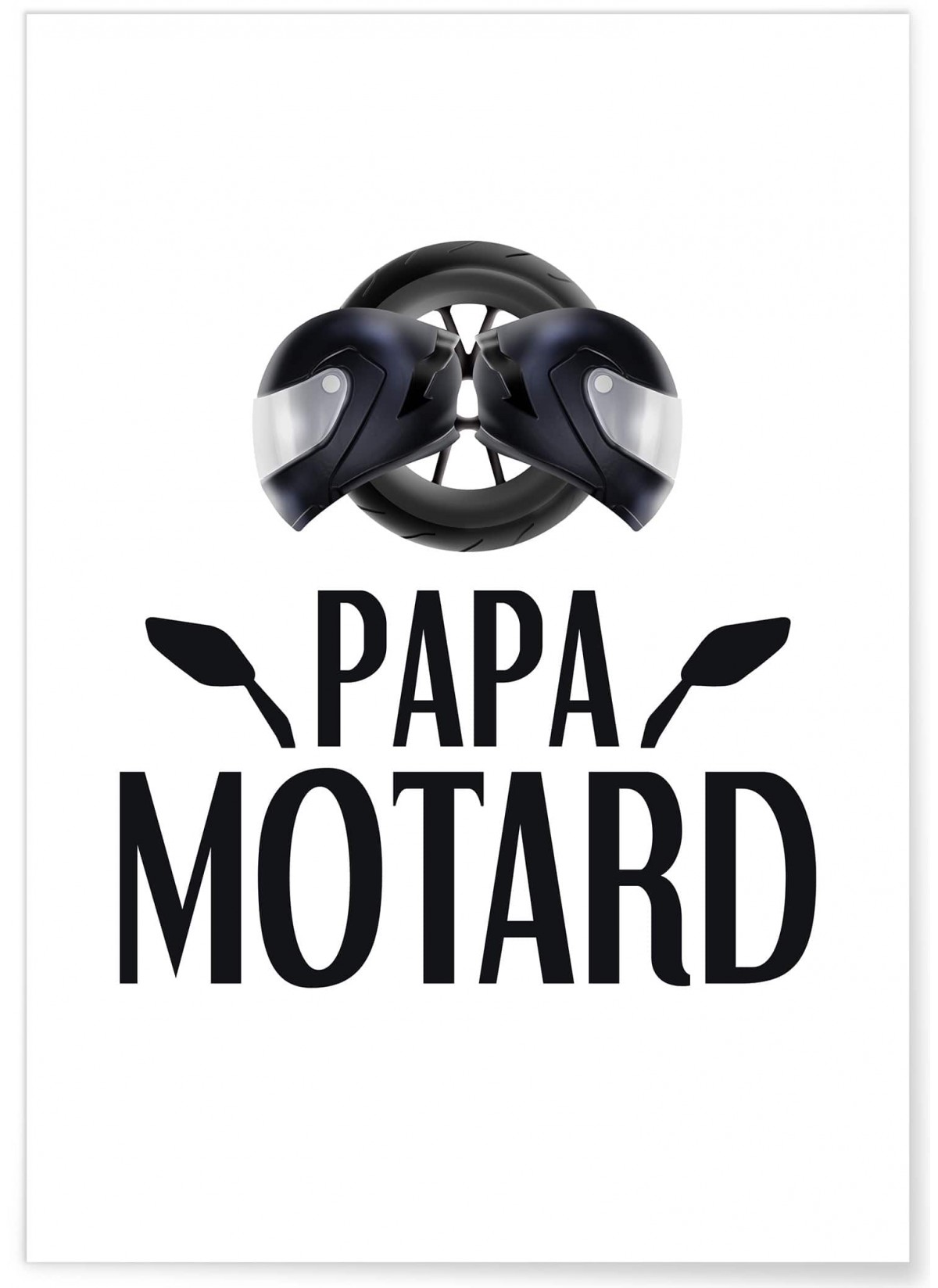 Affiche "Papa motard"